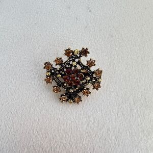 Vintage Jewelry Small Rhinestone Scatter Brooch Pin Fall Autumn Tiny Pin